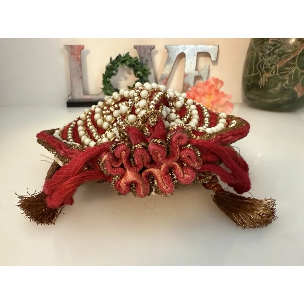 Beaded Vintage Reticule Bag‎ Clutch Pouch Potli Bag Bridal Embroidered Purse 6X5